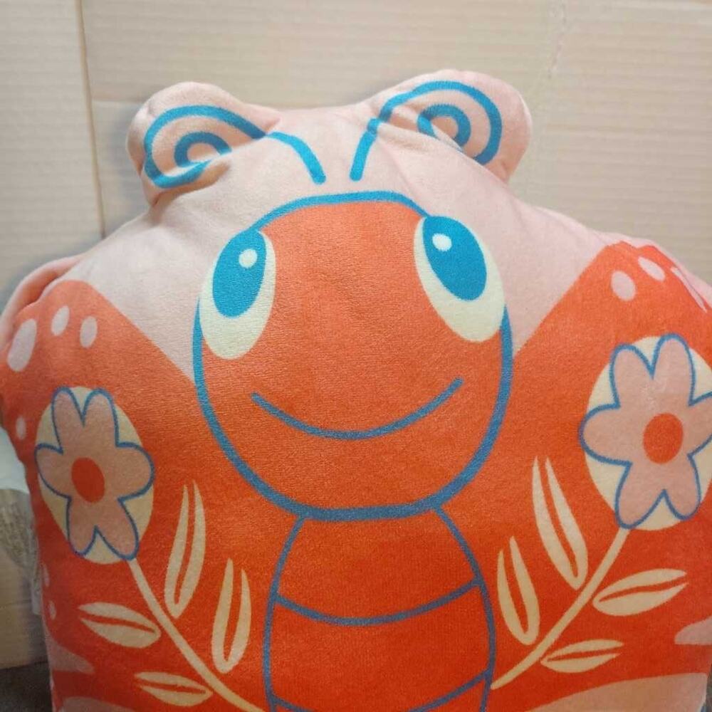 Squish Me Butterfly Plush Pillow Kids Throw Pillow Super Soft NWT Colorful